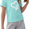 688c4903cc72feb8288c76846808b6153e40004ff1c02c27ed089.jpg Girl's 2 Piece Outfits Cute Summer T-Shirt and Graphic Shorts Clothing Sets