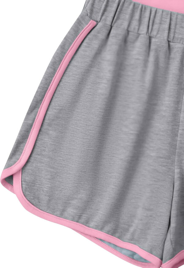 688c4909598c3114a5c52476482871083ef833e9b95ddaab70c09.jpg Girl's 2 Piece Outfits Cute Summer T-Shirt and Graphic Shorts Clothing Sets