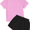 688c490d6aa1b51edbf7dfd492548be0a43edbfcf58bb7416b86e.jpg Girl's 2 Piece Outfits Cute Summer T-Shirt and Graphic Shorts Clothing Sets