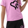 688c4910b067d0df595718575fc32c3f67f09fcf39448961b9df9.jpg Girl's 2 Piece Outfits Cute Summer T-Shirt and Graphic Shorts Clothing Sets