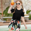 Arshiner Girls Short Sets 2 Pieces Outfits Short Sleeve Tie Knot T-Shirts and Casual Shorts With Pockets Cute Clothes Sets