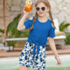 Arshiner Girls Short Sets 2 Pieces Outfits Short Sleeve Tie Knot T-Shirts and Casual Shorts With Pockets Cute Clothes Sets