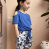 Arshiner Girls Short Sets 2 Pieces Outfits Short Sleeve Tie Knot T-Shirts and Casual Shorts With Pockets Cute Clothes Sets