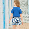 Arshiner Girls Short Sets 2 Pieces Outfits Short Sleeve Tie Knot T-Shirts and Casual Shorts With Pockets Cute Clothes Sets