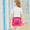 Arshiner Girls Short Sets 2 Pieces Outfits Short Sleeve Tie Knot T-Shirts and Casual Shorts With Pockets Cute Clothes Sets
