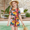 Arshiner Girls Short Sets 2 Pieces Outfits Short Sleeve Tie Knot T-Shirts and Casual Shorts With Pockets Cute Clothes Sets