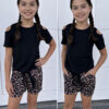 Arshiner Girls Short Sets 2 Pieces Outfits Short Sleeve Tie Knot T-Shirts and Casual Shorts With Pockets Cute Clothes Sets