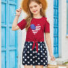 Arshiner Girls Short Sets 2 Pieces Outfits Short Sleeve Tie Knot T-Shirts and Casual Shorts With Pockets Cute Clothes Sets