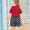 Arshiner Girls Short Sets 2 Pieces Outfits Short Sleeve Tie Knot T-Shirts and Casual Shorts With Pockets Cute Clothes Sets
