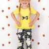 Toddler Baby Girl Bell Bottoms Outfits Ruffle Short Sleeve Shirt Tops and Floral Flared Pant Set