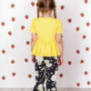 Toddler Baby Girl Bell Bottoms Outfits Ruffle Short Sleeve Shirt Tops and Floral Flared Pant Set