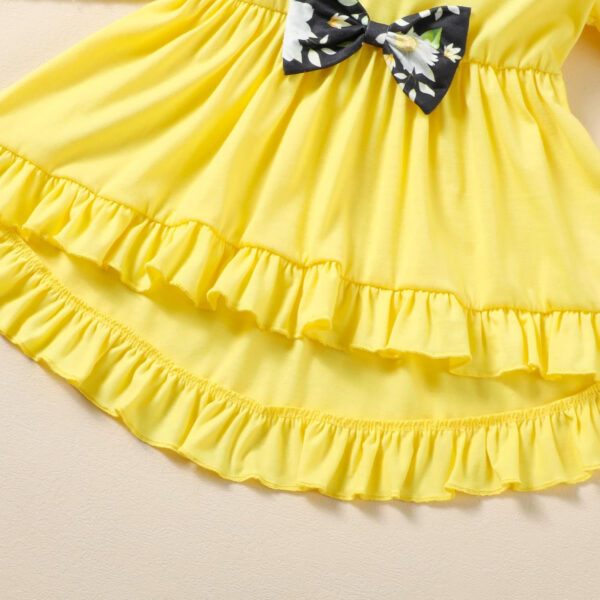 Toddler Baby Girl Bell Bottoms Outfits Ruffle Short Sleeve Shirt Tops and Floral Flared Pant Set