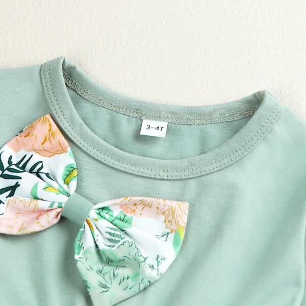 Toddler Baby Girl Clothes Floral Outfit Ruffle Sleeve Shirt with Headband 3PC Pant Set Fall Clothing for Girl