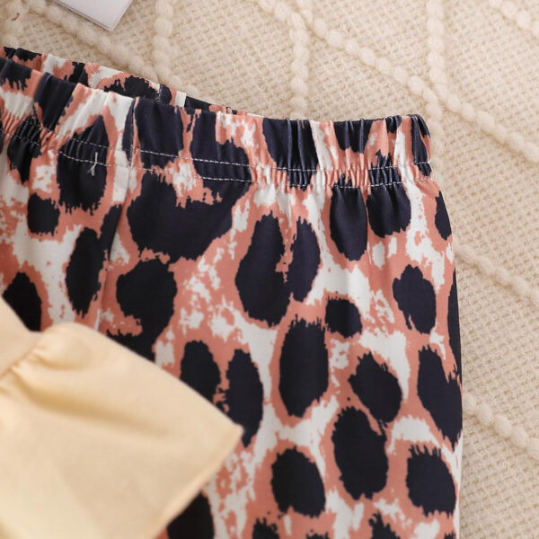 Toddler Baby Girl Clothes Floral Outfit Ruffle Sleeve Shirt with Headband 3PC Pant Set Fall Clothing for Girl