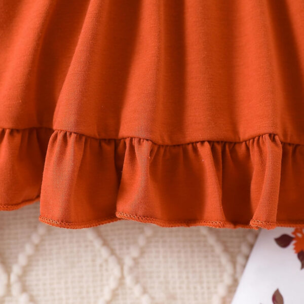 Toddler Baby Girl Clothes Floral Outfit Ruffle Sleeve Shirt with Headband 3PC Pant Set Fall Clothing for Girl