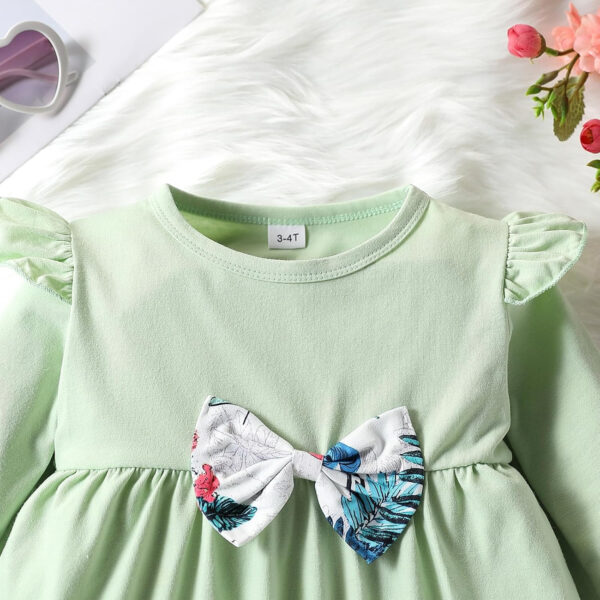 Toddler Baby Girl Clothes Floral Outfit Ruffle Sleeve Shirt with Headband 3PC Pant Set Fall Clothing for Girl