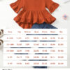 Kucnuzki Toddler Baby Girls Clothes Short Sleeve Shirt Top Flare Denim Jeans 2 Piece Outfits For Girls Cute Clothing Set