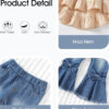 Kucnuzki Toddler Baby Girls Clothes Short Sleeve Shirt Top Flare Denim Jeans 2 Piece Outfits For Girls Cute Clothing Set