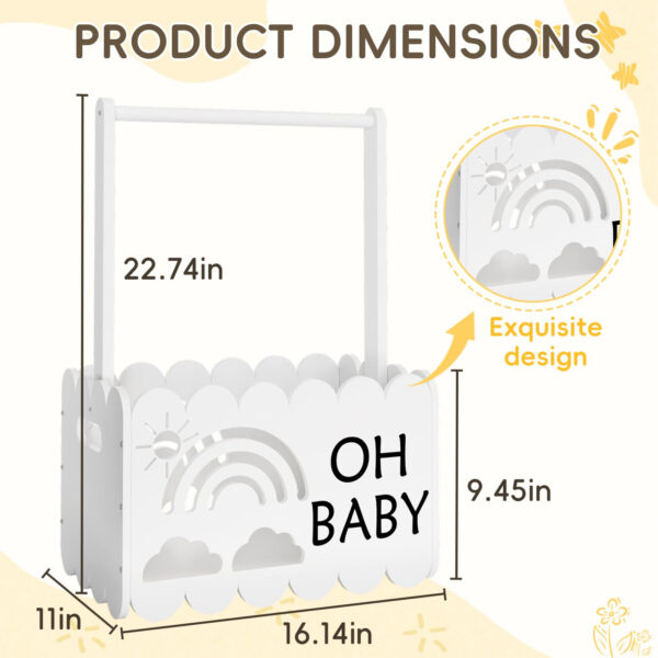 Wooden Baby Shower Crate Closet for Boys and Girls, Basket Gifts for New Parents, Welcome Baby Gift, Suitable for Pregnancy (Blue)