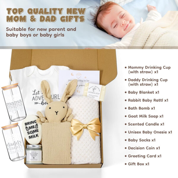 New Mom Gifts & Baby Girl Gift Set for Newborn,12PCS Baby Shower Gifts, Newborn Baby Girl Gifts,Pregnancy Gifts for Expecting Mom,New Mom Care Package After Baby, Pregnancy Gifts for Women and Baby