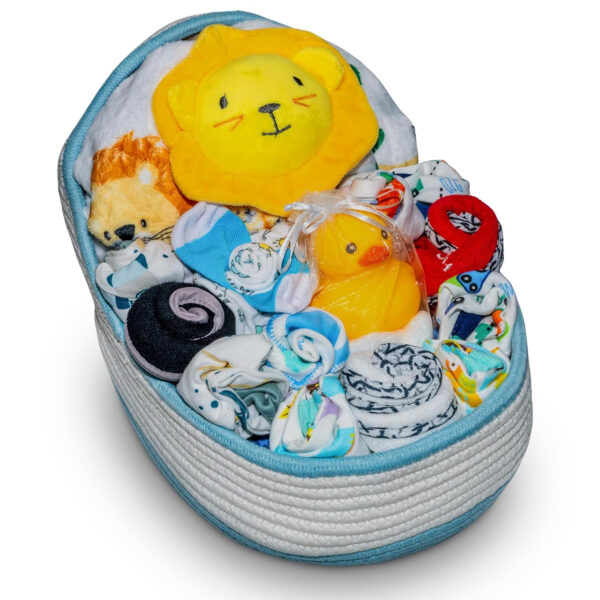 Bassinet New Baby Girl Gift Set | Unique Newborn Gift Basket Hamper for Gender Reveal | Baby Essentials for Expecting Moms & Parents | 17-Piece Baby Layette Set | Pink - Nikki's Gift Baskets