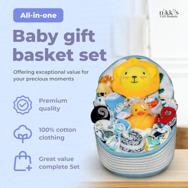 Bassinet New Baby Girl Gift Set | Unique Newborn Gift Basket Hamper for Gender Reveal | Baby Essentials for Expecting Moms & Parents | 17-Piece Baby Layette Set | Pink - Nikki's Gift Baskets