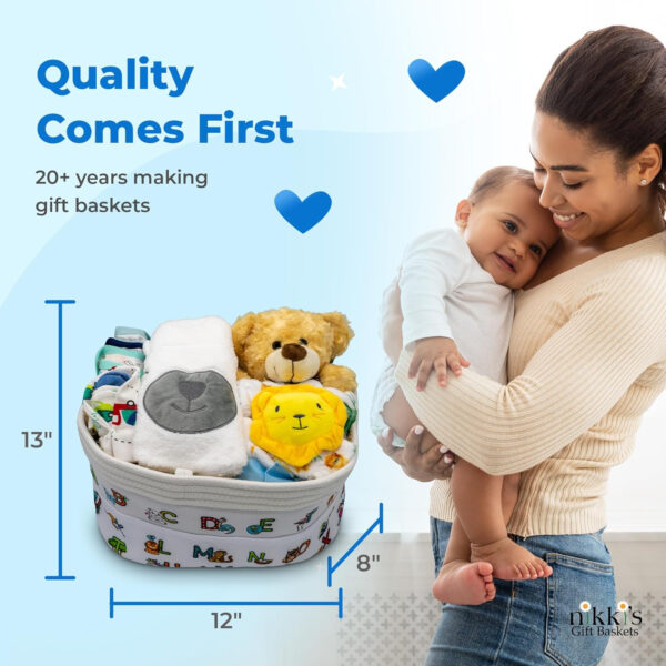 Joyful Arrival Deluxe Baby Girl Gift Basket | 20-Piece Newborn Baby Girl Gift Set | Baby Gift for Expecting Moms and Gender Reveals | New Baby Gift Basket | Baby Gift Set - Pink | Nikki's Gift Baskets