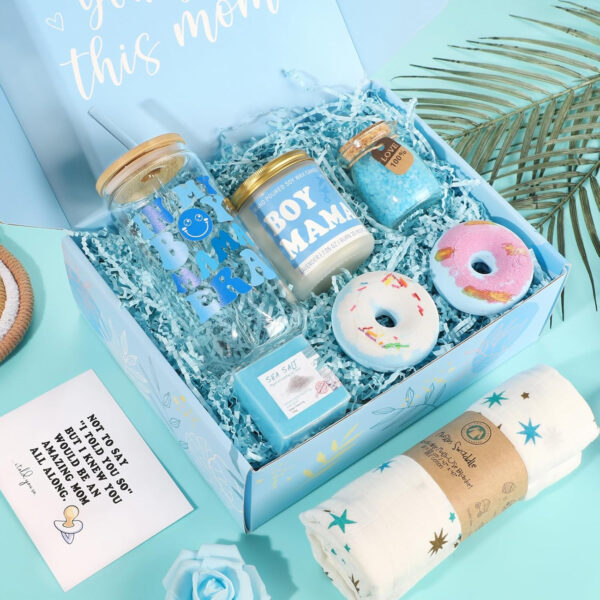 New Mom Gifts & Baby Girl Gift Basket, Baby Shower Gifts for Expecting Mom To Be, Postpartum Gifts For Moms, New Mom Care Package After Birth, First Time Mothers Day Birthday Gifts for Women