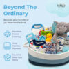 Bundle of Joy Deluxe New Baby Gift Basket | Newborn Baby Boy Gift Set with Baby Essentials | Baby Gift Basket for Expecting Moms | Baby Layette Set | Blue Baby Gift Set | Nikki's Gift Baskets