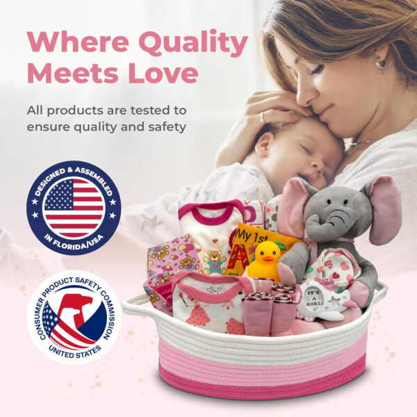 Bundle of Joy Deluxe New Baby Gift Basket | Newborn Baby Boy Gift Set with Baby Essentials | Baby Gift Basket for Expecting Moms | Baby Layette Set | Blue Baby Gift Set | Nikki's Gift Baskets