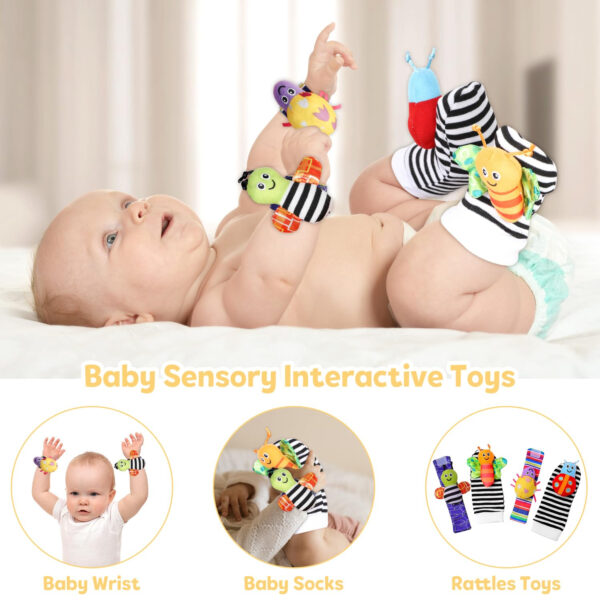 Baby Gift Set, Baby Shower Gifts, Black and White High Contrast Baby Toys 0-6 Months for Newborn Essentials Infant Rattle Socks Elephant Toys Blanket Onesies Baby Gift Basket for Girls Boys