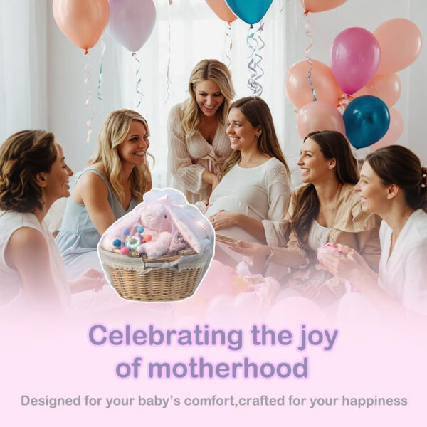 Deluxe Baby Shower Gifts Set for Girl, 21 New Baby Essentials, Gifts for Expecting Moms, Unique Baby Girl Gifts,Baby Girl Clothes,Socks,Blanket & Washcloths,Pink - Gift Baskets