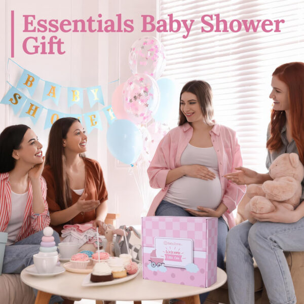 Baby Shower Gifts for Girls - Premium 10-Piece Baby Bundle | Baby Girl Gifts & Baby Gifts for Girls Newborn 0-6 Months | Keepsake Set with Blanket, Bibs, Lovey, Rattle & More