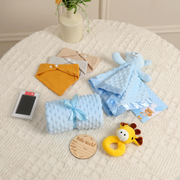 Baby Shower Gifts for Girls - Premium 10-Piece Baby Bundle | Baby Girl Gifts & Baby Gifts for Girls Newborn 0-6 Months | Keepsake Set with Blanket, Bibs, Lovey, Rattle & More