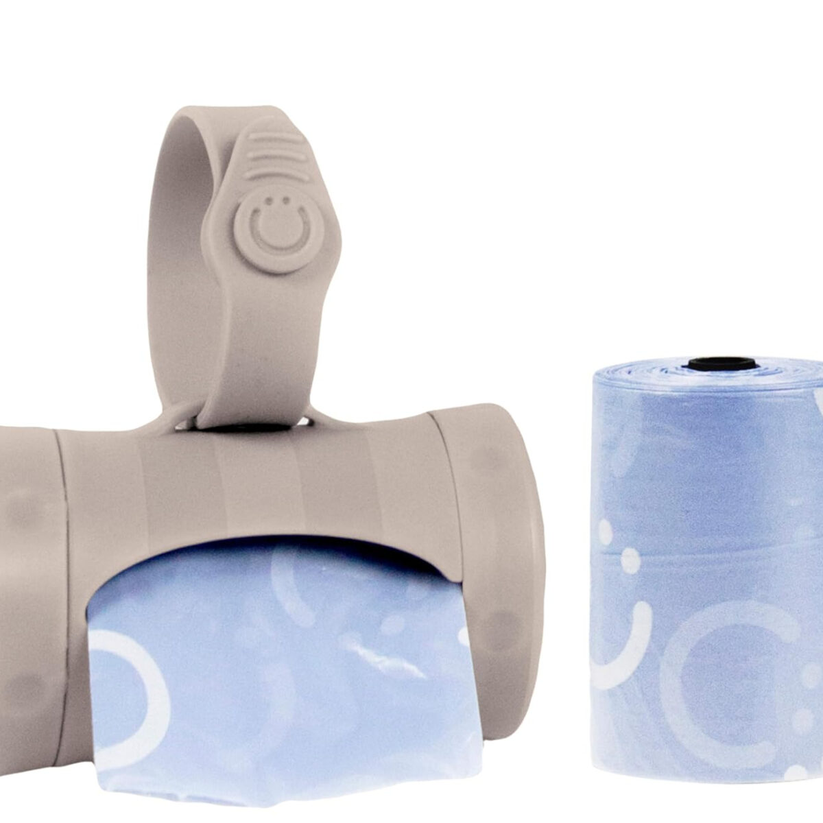 Ubbi Retractable On-the-Go Bag Dispenser for Baby Travel, Diaper Bag Accessory Must Have for Newborns, Helpful Baby Accessory, Taupe