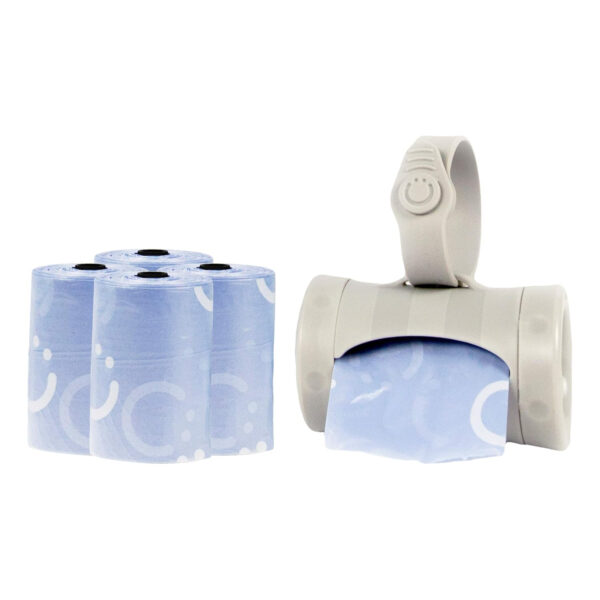 Ubbi Retractable On-the-Go Bag Dispenser for Baby Travel, Diaper Bag Accessory Must Have for Newborns, Helpful Baby Accessory, Taupe