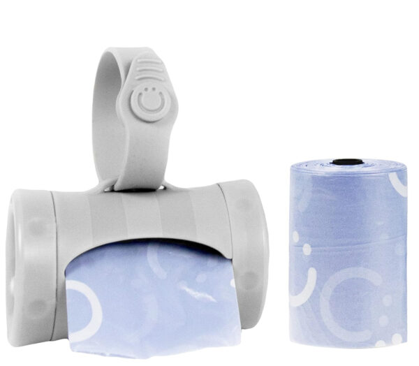 Ubbi Retractable On-the-Go Bag Dispenser for Baby Travel, Diaper Bag Accessory Must Have for Newborns, Helpful Baby Accessory, Taupe