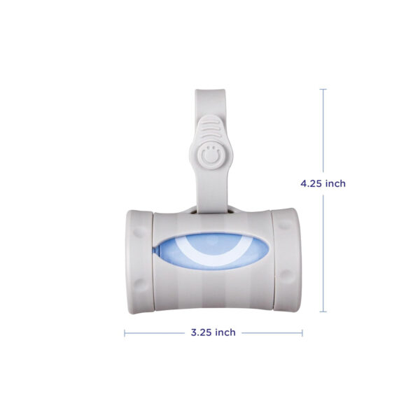 Ubbi Retractable On-the-Go Bag Dispenser for Baby Travel, Diaper Bag Accessory Must Have for Newborns, Helpful Baby Accessory, Taupe