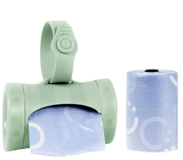 Ubbi Retractable On-the-Go Bag Dispenser for Baby Travel, Diaper Bag Accessory Must Have for Newborns, Helpful Baby Accessory, Taupe