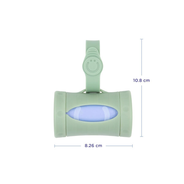 Ubbi Retractable On-the-Go Bag Dispenser for Baby Travel, Diaper Bag Accessory Must Have for Newborns, Helpful Baby Accessory, Taupe