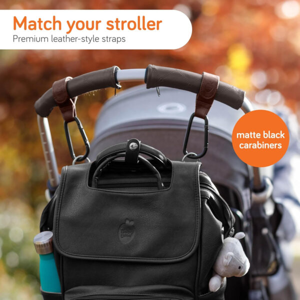 Baby Uma Stroller Hooks for Bags (2 Pack) - Universal Stroller Clips and Hooks, Non-Slip with One-Hand Opening, 11 lb Weight Capacity, Baby Travel Essential