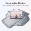 Portable Diaper Changing Pad for Baby, Detachable Travel Changing Pad with Baby Wipes Pocket, Gifts for Baby Shower, Newborn Girls and Boys (Grey)