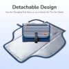 Portable Diaper Changing Pad for Baby, Detachable Travel Changing Pad with Baby Wipes Pocket, Gifts for Baby Shower, Newborn Girls and Boys (Grey)