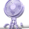 Stroller Fan Clip on for Baby, 4000mAh Rechargeable Battery Operated, Flexible Tripod, 3 Wind Speed, 360° Rotatable, Small Portable Fan for Car Seat Crib Backseat Beach Travel Camping, Pink