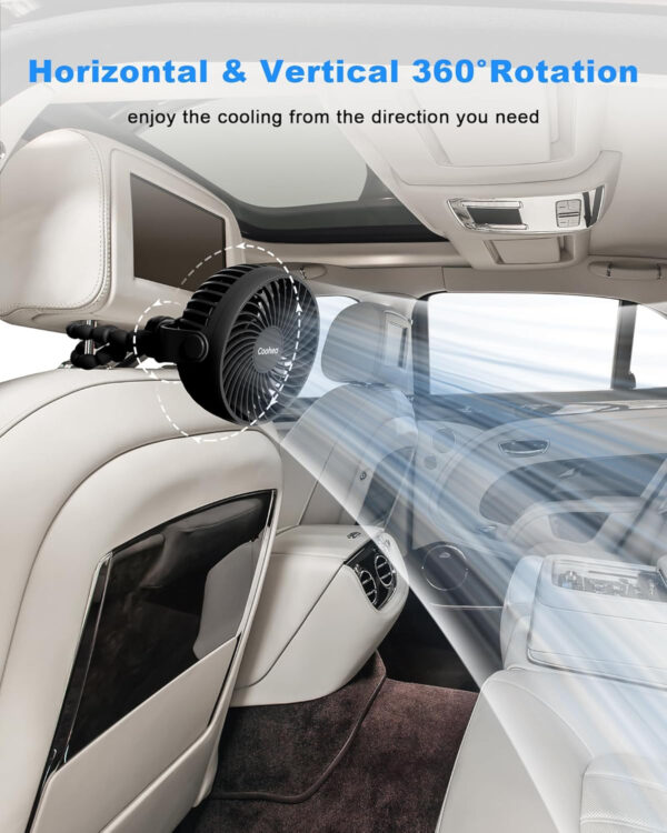 Stroller Fan Clip on for Baby, 4000mAh Rechargeable Battery Operated, Flexible Tripod, 3 Wind Speed, 360° Rotatable, Small Portable Fan for Car Seat Crib Backseat Beach Travel Camping, Pink