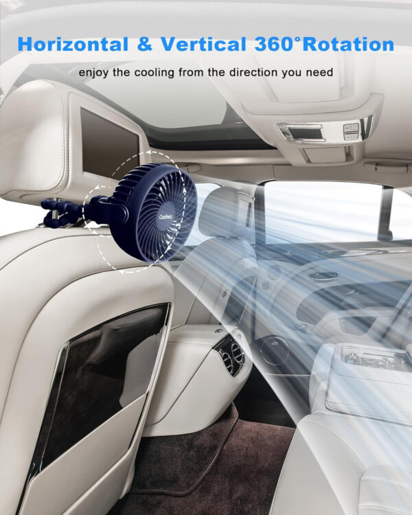 Stroller Fan Clip on for Baby, 4000mAh Rechargeable Battery Operated, Flexible Tripod, 3 Wind Speed, 360° Rotatable, Small Portable Fan for Car Seat Crib Backseat Beach Travel Camping, Pink