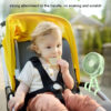 Stroller Fan Clip on for Baby, 4000mAh Rechargeable Battery Operated, Flexible Tripod, 3 Wind Speed, 360° Rotatable, Small Portable Fan for Car Seat Crib Backseat Beach Travel Camping, Pink