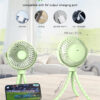 Stroller Fan Clip on for Baby, 4000mAh Rechargeable Battery Operated, Flexible Tripod, 3 Wind Speed, 360° Rotatable, Small Portable Fan for Car Seat Crib Backseat Beach Travel Camping, Pink