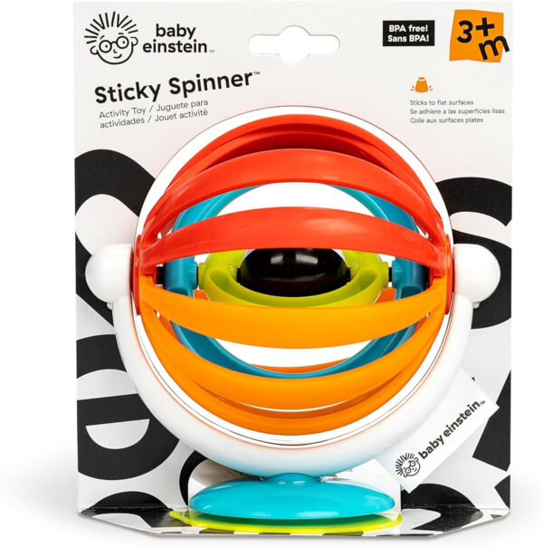 Baby Einstein Sticky Spinner BPA-free Suction Cup High Chair Activity Toy and Tray Toy for Early Development, 3mo+