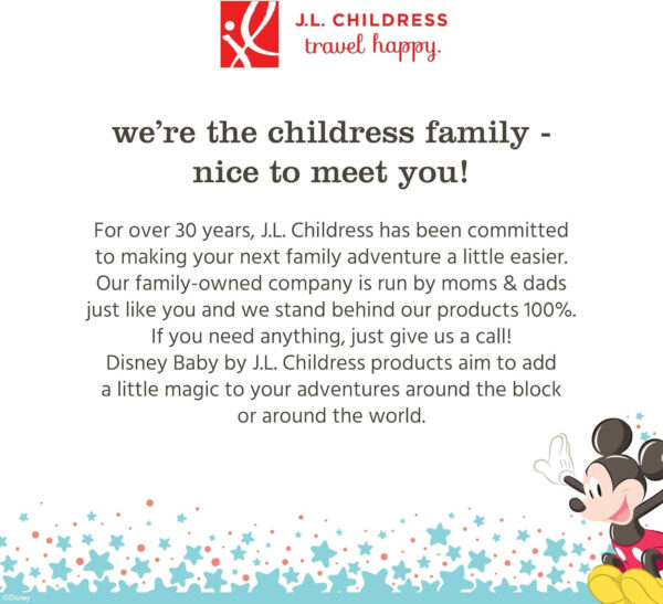 Disney Baby by J.L. Childress Side Sling Cargo Net, Stroller Organizer & Storage, Mickey Black